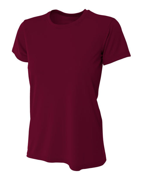 A4 Women's Cooling Performance Crew, Sizes 2XL-4XL (NW3201), Color 'Maroon'